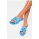 Шльопанці піна жіночі блакитного кольору 170916L