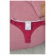 Стрінги жіночі з гіпюровими вставками малинового кольору 171592L