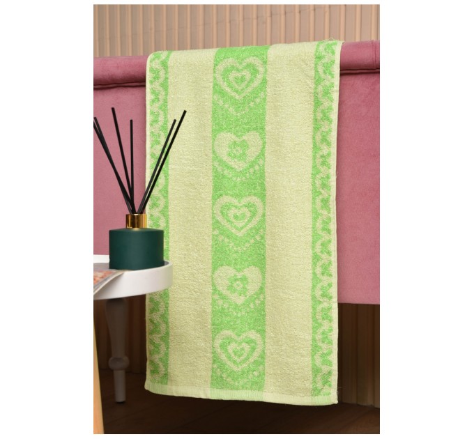 Полотенце кухонное махровое зеленого цвета 173433L