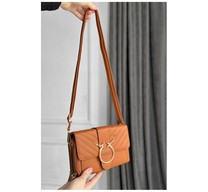 Женский клатч терракотового цвета 175137L