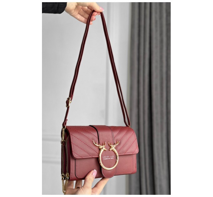 Женский клатч бордового цвета 175138L