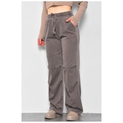 Брюки женские полубатальные сиреневого цвета 175984L