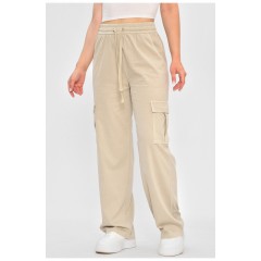 Штани жіночі напівбатальні бежевого кольору 176006L