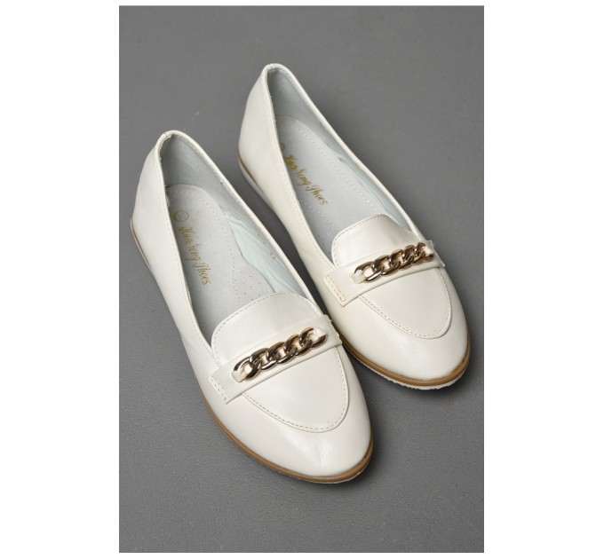 Балетки для девочки белого цвета 176019L