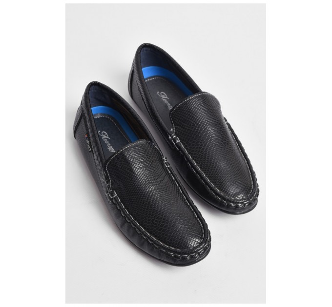 Мокасини дитячі для хлопчика чорного кольору 176658L