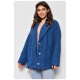 Пальто жіноче напівбатальне вкорочене синьго кольору 176723L