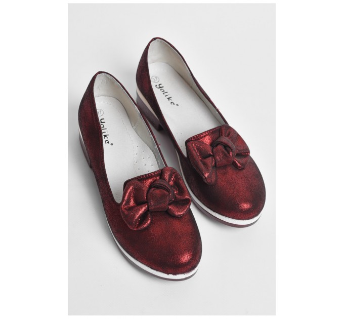 Детские туфли для девочки бордового цвета 176931L