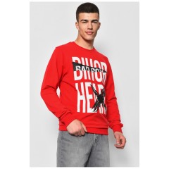 Світшот чоловічий  з написом червоного кольору 176976L