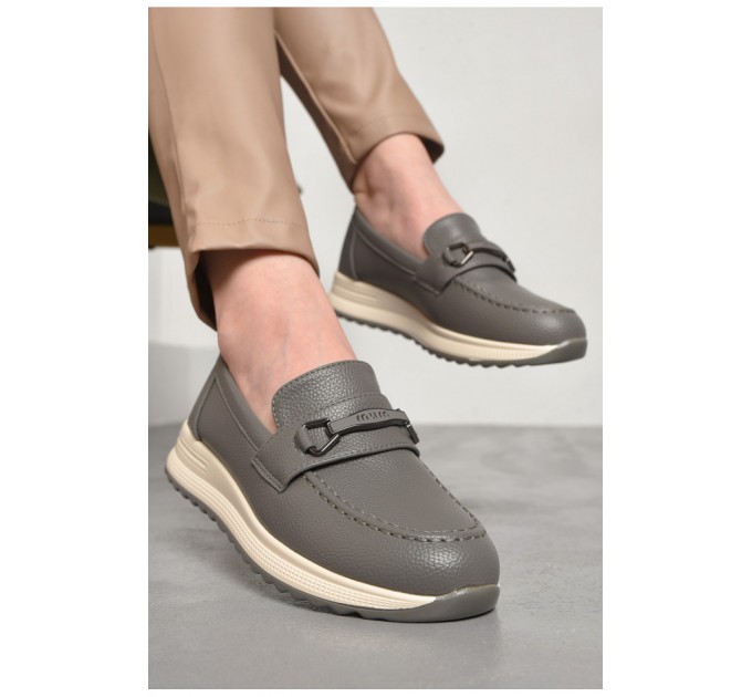 Лофери жіночі сірого кольору 178080L