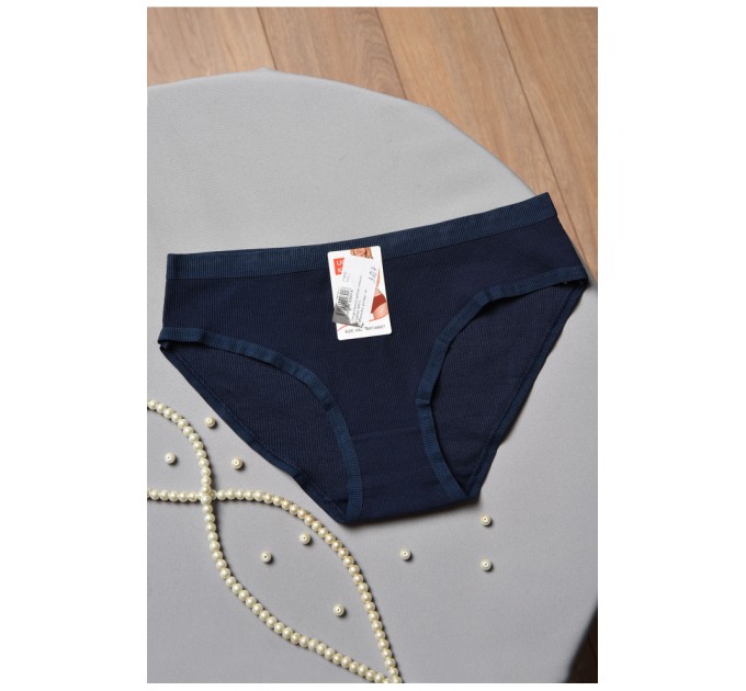 Труси жіночі в рубчик синього кольору 178629L