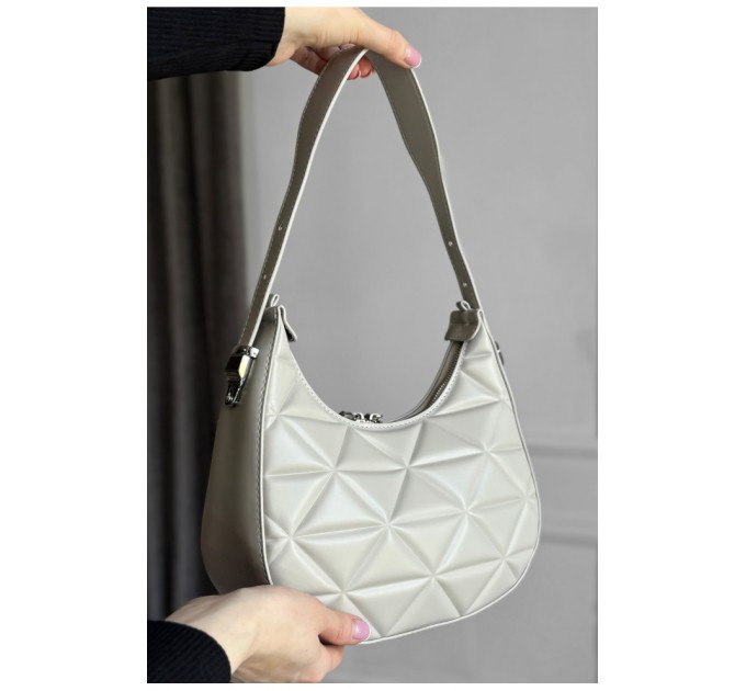 Сумка жіноча з екошкіри сірого кольору 178714L