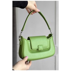 Сумка жіноча з екошкіри зеленого кольору 178742L