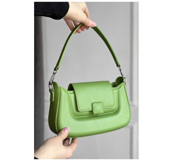 Сумка жіноча з екошкіри зеленого кольору 178742L