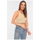 Топ-майка у рубчик жіноча моко кольору 179836L