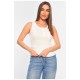 Женская майка трикотажная белого цвета 180074L