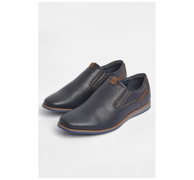 Туфлі підліткові для хлопчика темно-синього кольору 180212L