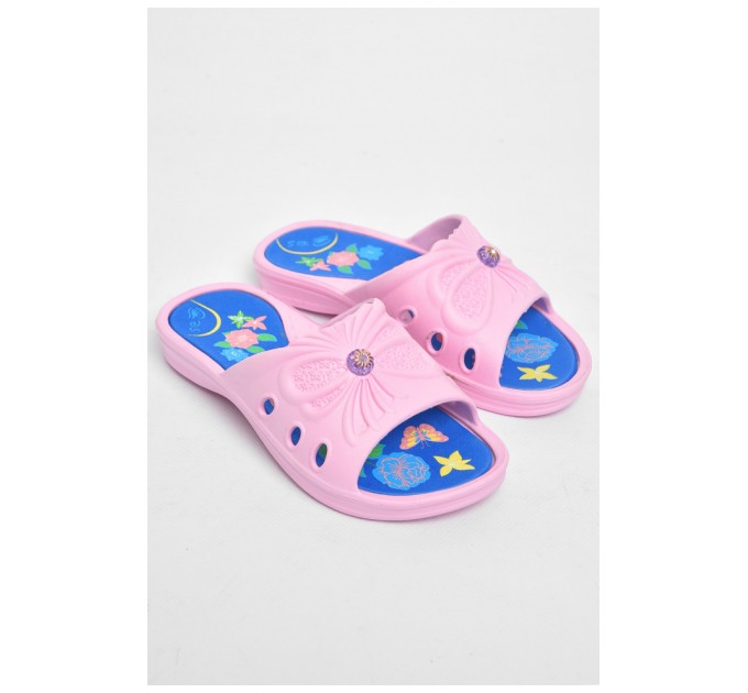 Шльопанці дитячі для дівчинки піна світло-рожевого кольору 180447L