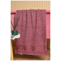 Полотенце для лица махровое фиолетового цвета 181809L
