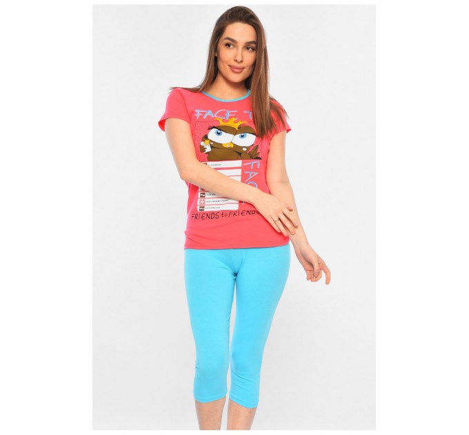 Женская пижама розово-голубого цвета 182032L