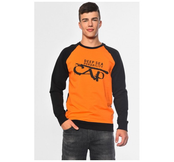 Світшот чоловічий помаранчевого кольору 182139L