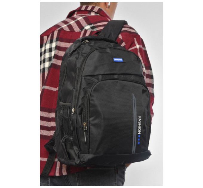 Рюкзак мужской спортивный черного цвета 182224L