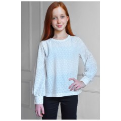 Подростковая блузка для девочки белого цвета 182636L