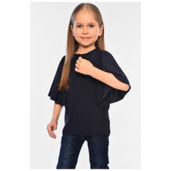 Блуза дитяча для дівчинки темно-синього кольору 182839L