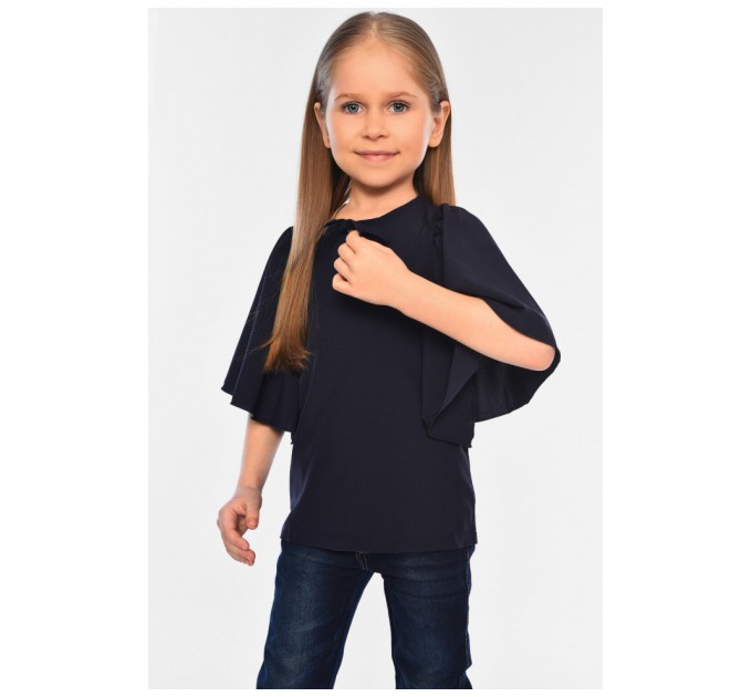 Блуза дитяча для дівчинки темно-синього кольору 182839L
