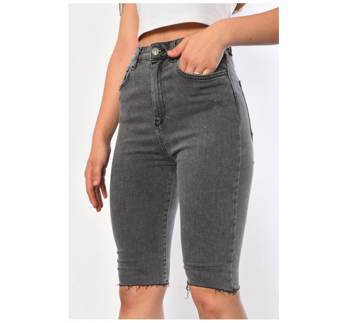 Шорти жіночі джинсові сірого кольору 183088L