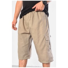 Бриджі чоловічі напівбатальні бежевого кольору 183162L