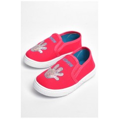 Детские мокасины для девочки красного цвета 183460L