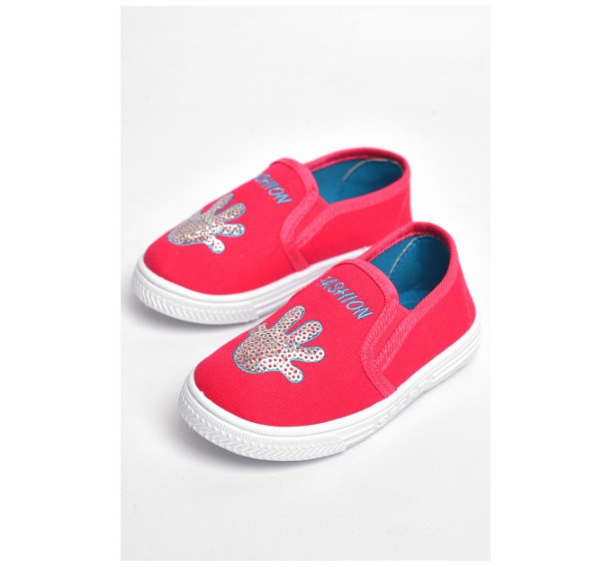 Детские мокасины для девочки красного цвета 183460L