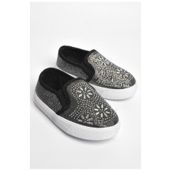 Мокасины детские серебряного цвета 183469L