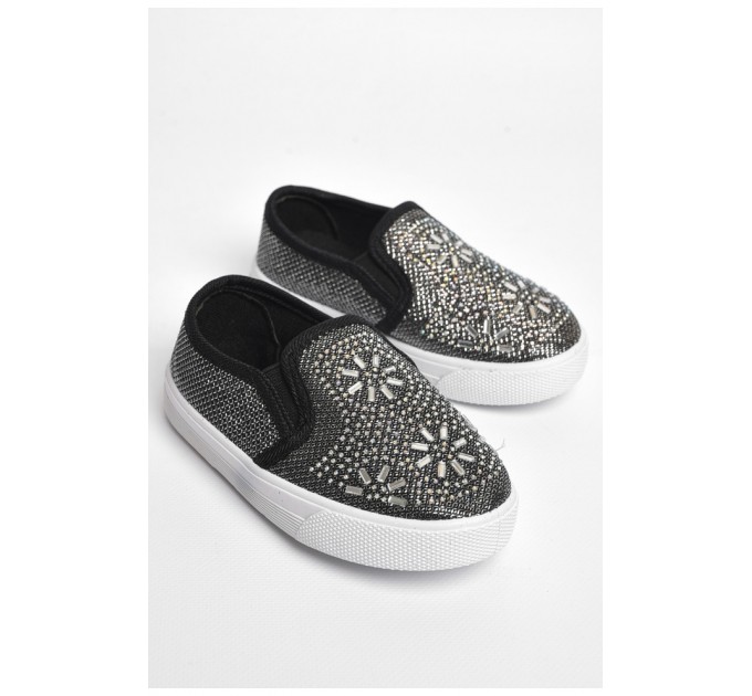 Мокасины детские серебряного цвета 183469L