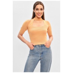 Жіноча футболка бежевого кольору 183519L