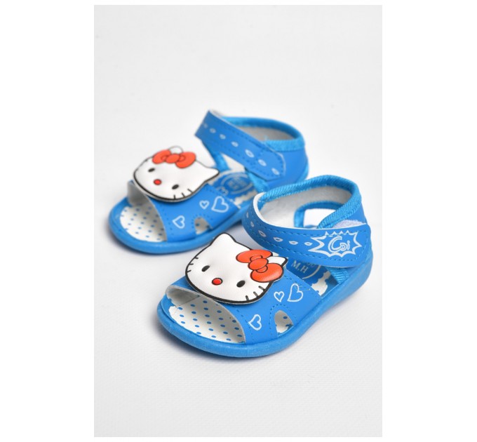 Детские босоножки для девочки синего цвета 183549L