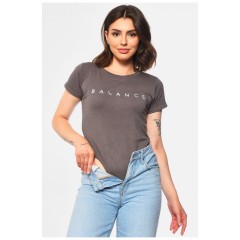 Боди женское темно-серого цвета 183876L