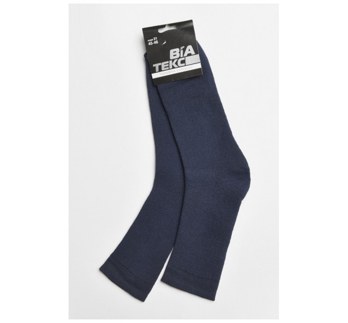 Шкарпетки чоловічі махрові темно-синього кольору 183957L