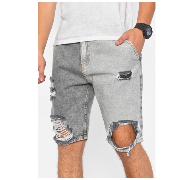Шорти чоловічі джинсові сірого кольору 184145L