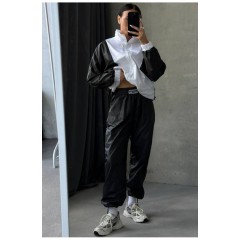 Женская ветровка черно-белого цвета 184247L