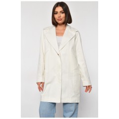 Пальто жіноче білого кольору 184427L