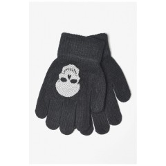 Детские перчатки с начесом черного цвета 185273L