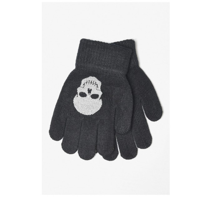 Детские перчатки с начесом черного цвета 185273L