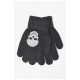 Рукавички дитячі з начісом чорного кольору 185273L