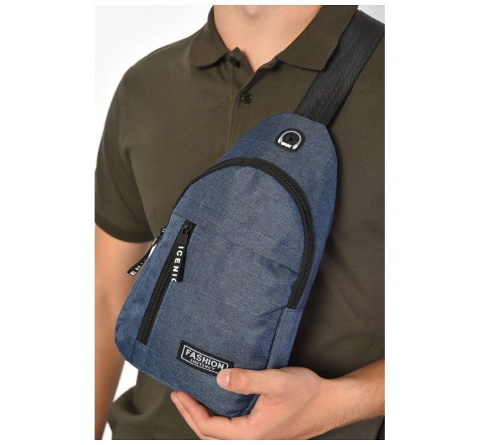 Бананка чоловіча текстильна синього кольору 185372L