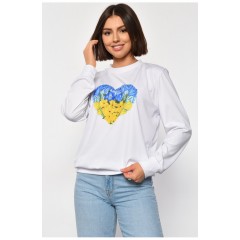 Світшот жіночий з малюнком білого кольору 185594L