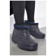 Галоши женские на меху темно-синего цвета 185655L