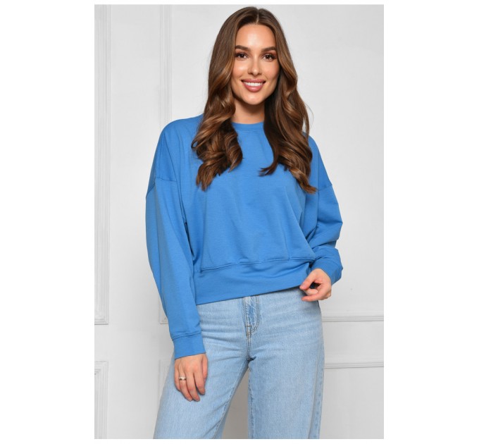 Світшот жіночий блакитного кольору 185983L