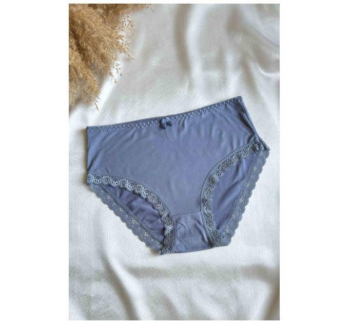 Труси жіночі напівбатальні світло-синього кольору 186322L