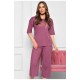 Костюм домашний женский хлопковый темно-розового цвета 186358L